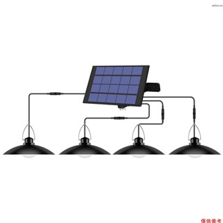 Kkmoon 太陽能吊墜燈 4 頭戶外防水太陽能棚燈可充電 LED 吸頂燈自動照明院子花園露臺門的安全燈