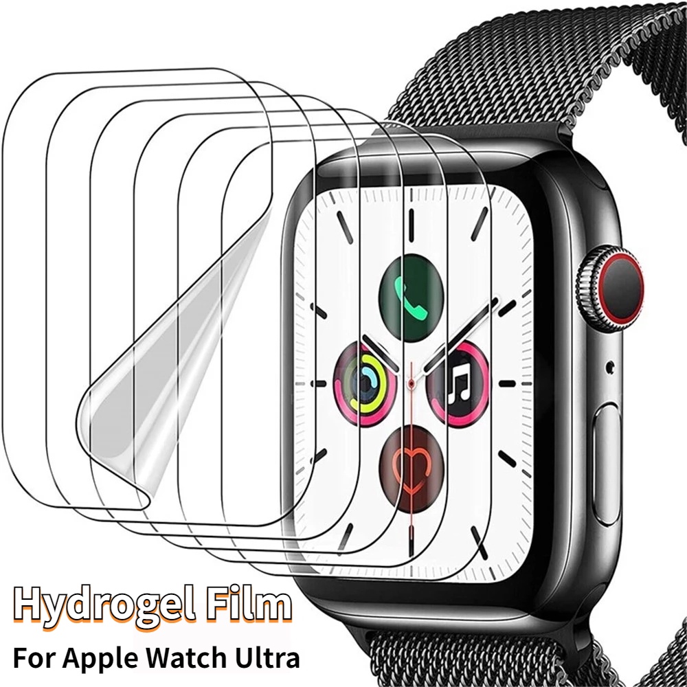 [陽光] 智能手錶屏幕保護膜 Apple Watch Ultra 高清晰水凝膠觸摸 TPU 手錶膜全覆蓋防指紋膜