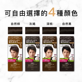 ↘限時2周促銷 男女通用 染髮只需5分鐘日本原裝進口LUCIDO倫士度 按壓式染髮霜 (第一、二劑)可分次使用 共4色