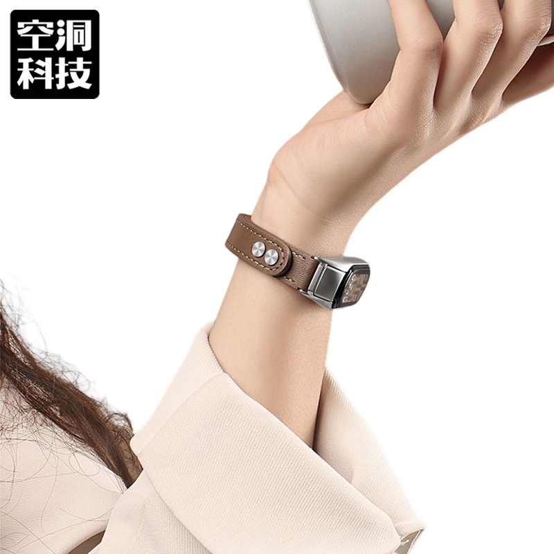 雙釘釦 真皮錶帶 替換腕帶 透氣簡約 適用於 小米手環 7 6 5 4 3 錶帶 小米錶帶 7 6 5 4 小米手環7