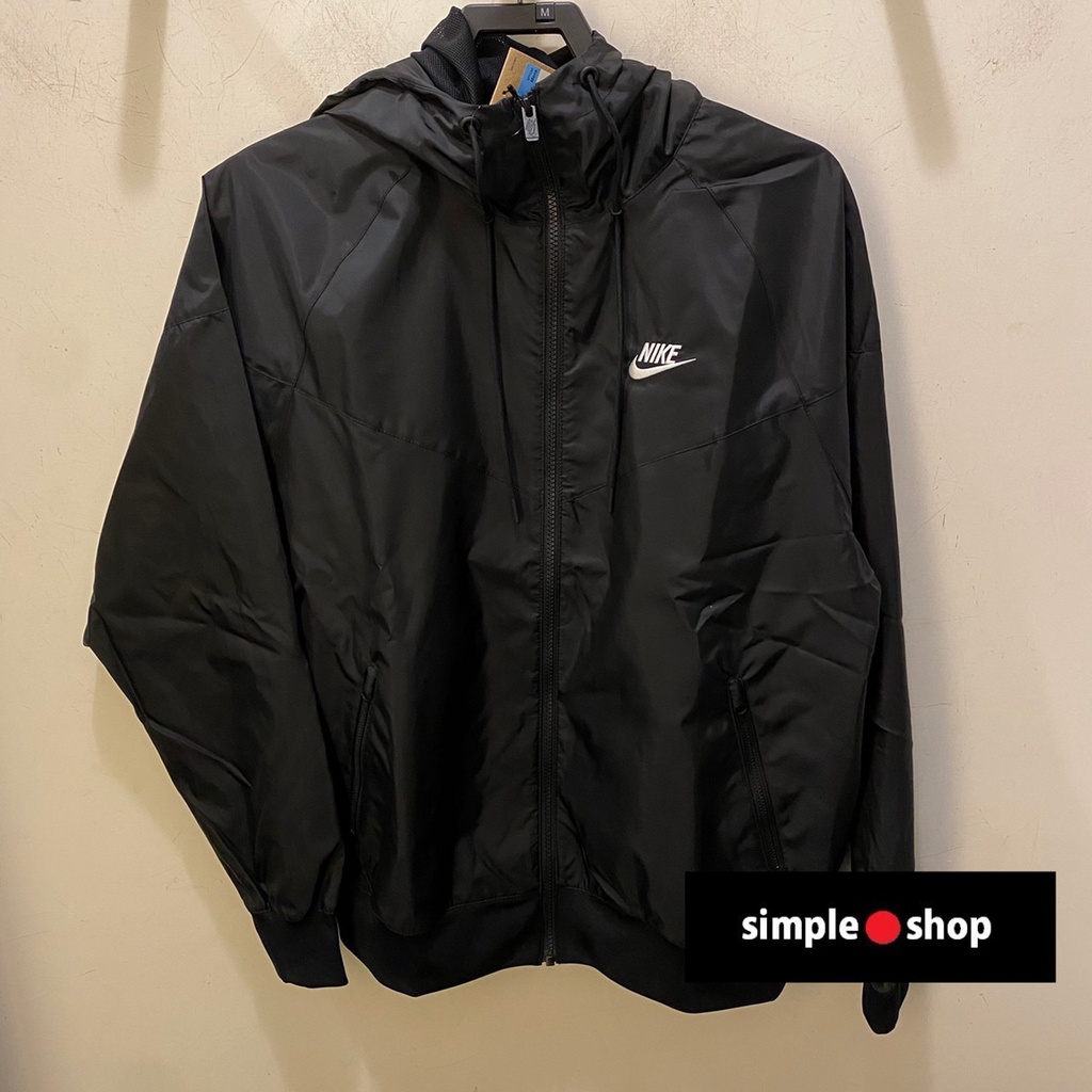 【Simple Shop】NIKE Windrunner 運動外套 再生材質 連帽外套 黑色 男款 DA0002-010