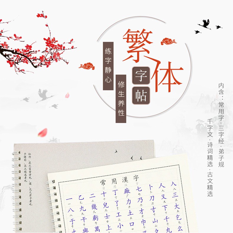 Namigo 現貨繁體字字帖繁體楷書練字帖弟子規千字文練字本鋼筆硬筆書法成人兒童學生臨摹練字本 蝦皮購物