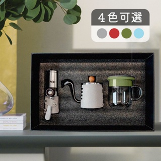 【PO:Selected】丹麥手沖咖啡三件禮盒組2.0(咖啡壺-2色/玻璃杯350ml-4色/咖啡磨2.0)