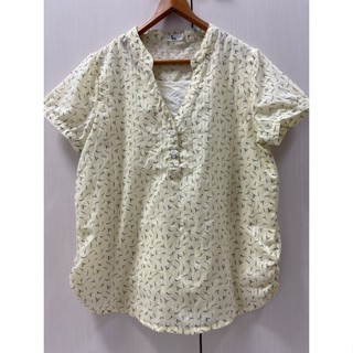 (二手)女大人假兩件短袖上衣 大尺碼 size：XXL (2L)