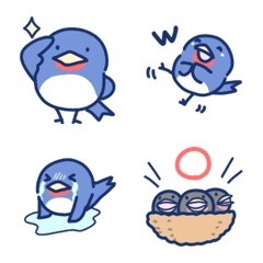 Line日本🇯🇵表情貼∣Daily life of swallows emoji