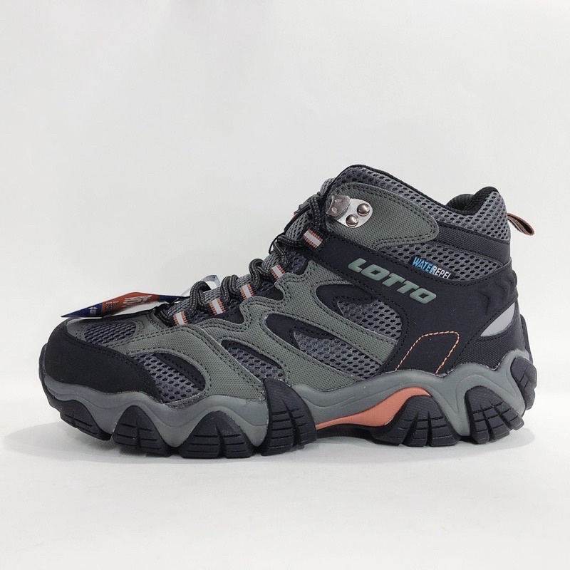 麻糬鞋屋👟 LOTTO樂得-義大利第一品牌 男款REX 防水登山踏青鞋 戶外登山鞋 2768-灰 超低直購價890元