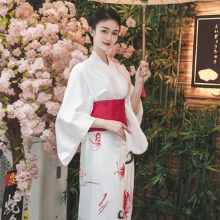 ✸ 有貨 優質版和服和服改良女彼岸花日式中國風正裝傳統女裝拍照浴衣日本神明少女服日系a春日祭正裝傳統日本