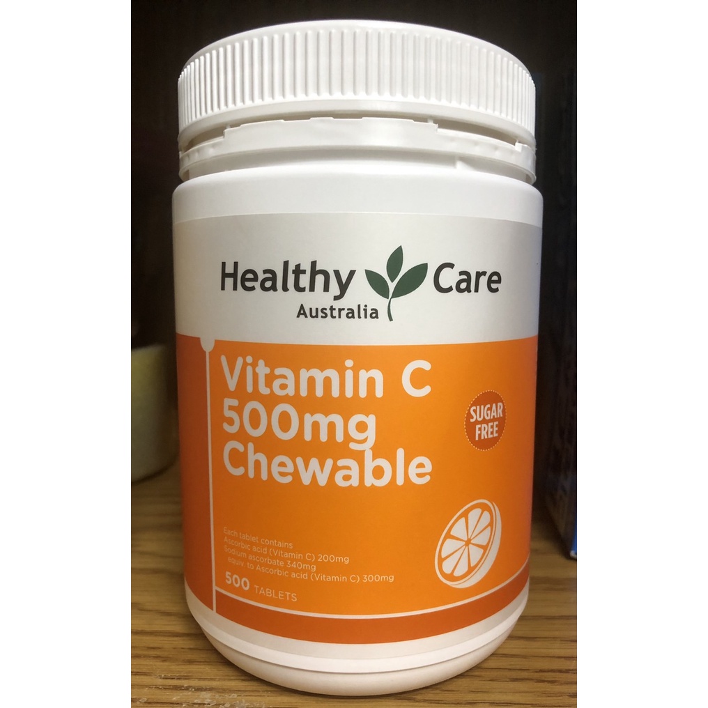 澳洲Healthy Care Vitamin C 天然維他命C 500mg咀嚼錠 hc VC 維C 500顆~有中文標