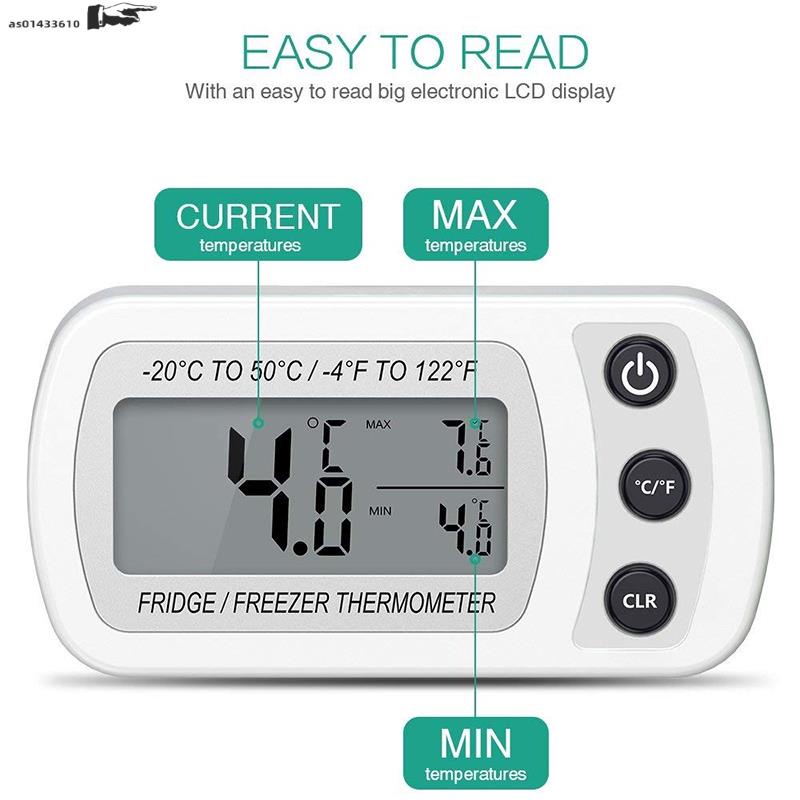 Waterproof IPX3 Digital Thermometer LCD Digital Screen Preci