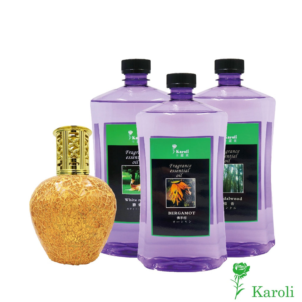 【Karoli香氛】優惠組合 薰香汽化精油 1000ml 2瓶精油+馬賽克香薰瓶(柏格精油適用) 快速除臭 除霉味