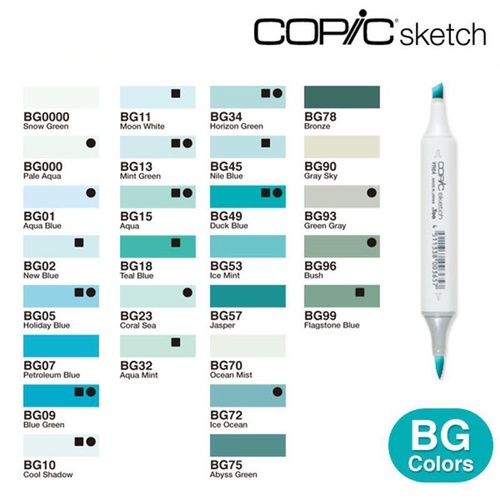 【板橋酷酷姐美術】 日本 COPIC 二代 麥克筆 單支 【BG藍綠色系 / F螢光色系】下標區 【SKETCH系列】