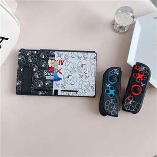 kaws拼色芝麻街任天堂Switch外殼遊戲機 tpu保護軟套NS掌遊收納盒