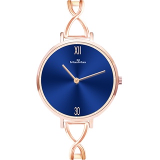 【大新竹鐘錶】MAX MAX ｜優雅魅力時尚設計藍寶石玫瑰金腕錶 (MAS7032-4)