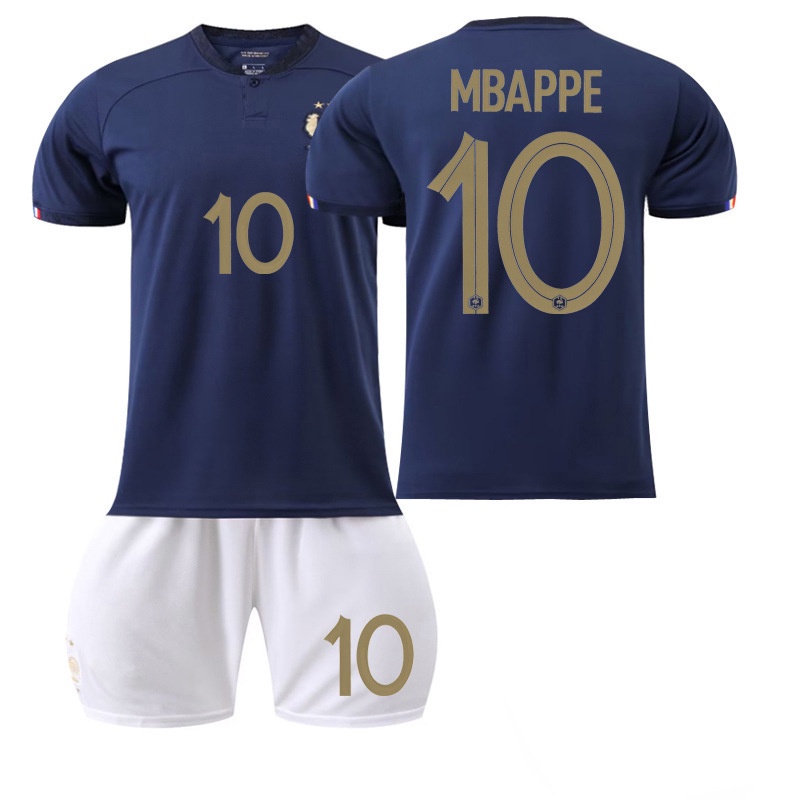 2022世足賽款法國國家隊球衣套裝 Mbappe Pogba 球衣 男子足球訓練服