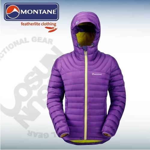 【英國 Montane】FeatherliteDown Jacket超輕細隔間羽絨外套-連帽設計女款_紫_FFEDJ