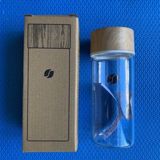 木紋單層玻璃隨手瓶 水壺 400ml 玻璃瓶 玻璃水壺