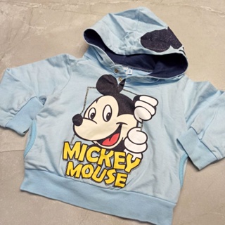 迪士尼 Disney水藍色長袖帽t 90