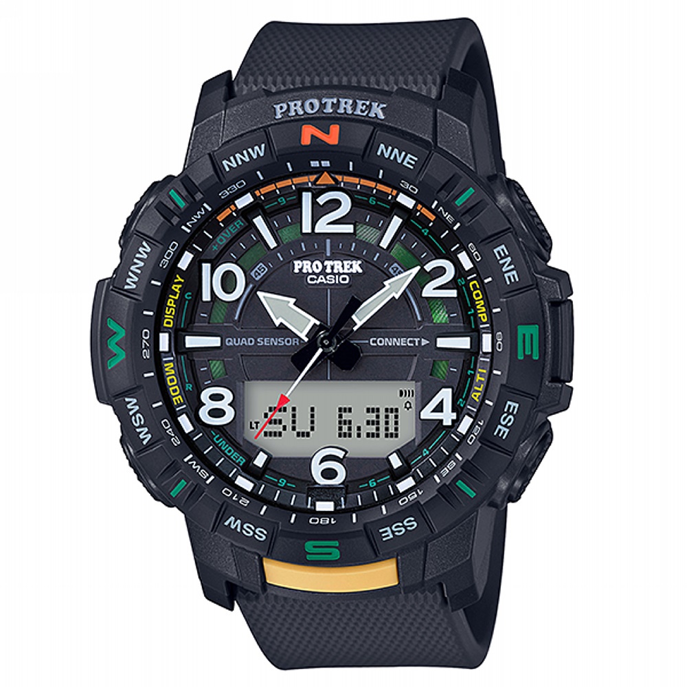 【CASIO】PROTREK PRT-B50-1 藍芽登山錶系列/51mm/黑/公司貨【第一鐘錶】