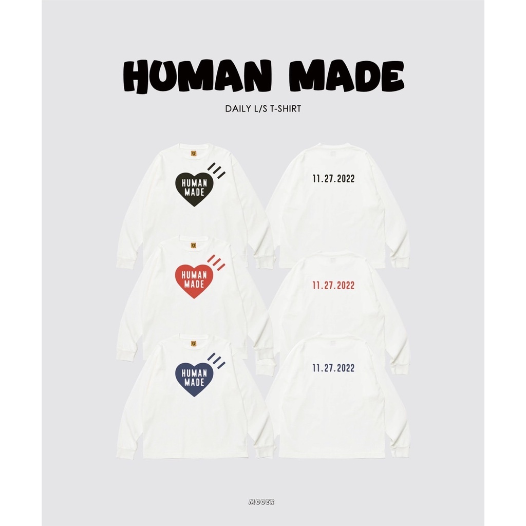 ⪧MooER Human Made 日期長袖