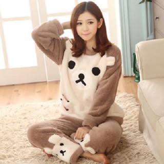 💜女生睡衣睡袍睡裙連身睡衣 長袖睡衣裙女居家服 加厚保暖家居服珊瑚絨睡衣女冬天秋冬款毛絨矮個子法蘭絨冬季加厚加絨家居服