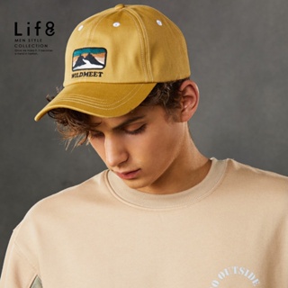 Life8-WILDMEET 山系刺繡 棒球老帽(防潑水)-65015