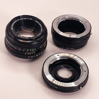 minolta md rokkor 50mm f1.7 + Canon EOS轉接環 + Sony NEX轉接環