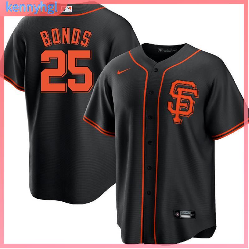 橄欖服 棒球服 街頭嘻哈 原宿BF風 復古刺繡字母 棒球服 San Francisco25號Barry Bonds球衣