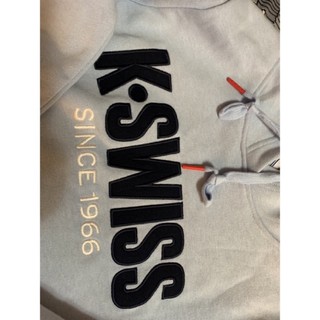 K-SWISS logo 無刷毛長袖帽T