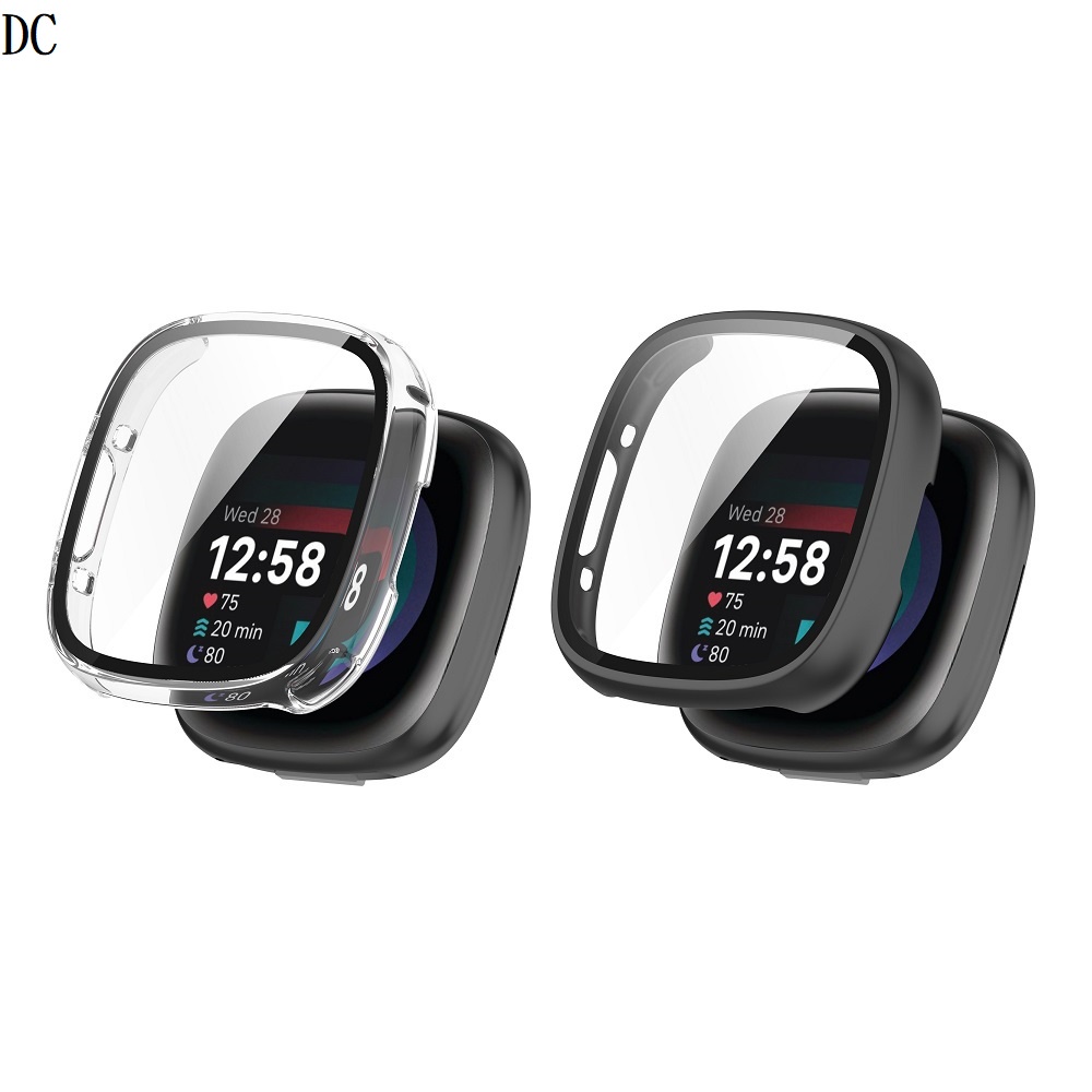 DC【PC+鋼化玻璃一體錶殼】Fitbit Versa 4 / Sense 2 全包 手錶 保護殼 硬殼