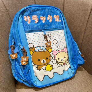 拉拉熊懶懶熊藍色兒童書包兒童後背包