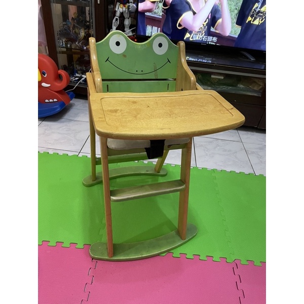 折合式 寶寶餐椅 兒童餐椅（實木製）限自取