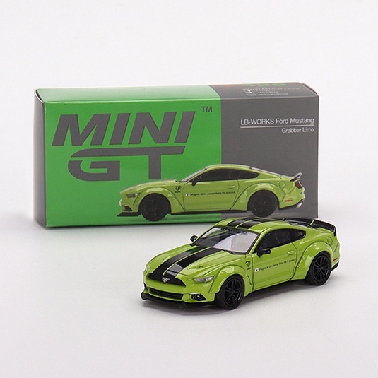 [玩三工作室]送膠盒 MINI GT #426_LB-WORKS Ford Mustang Grabber Lime