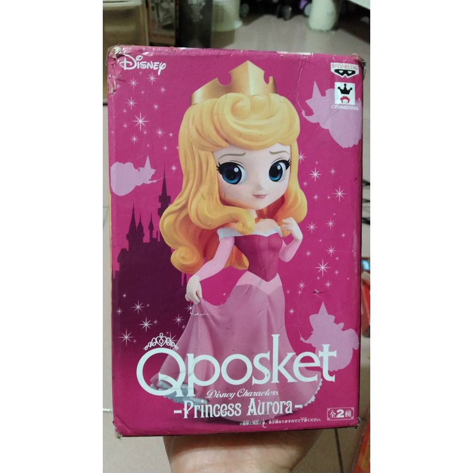 正版 日版 迪士尼 Disney Q posket 公主系列 睡美人 歐若拉 奧蘿拉 Aurora 標準盒 公仔
