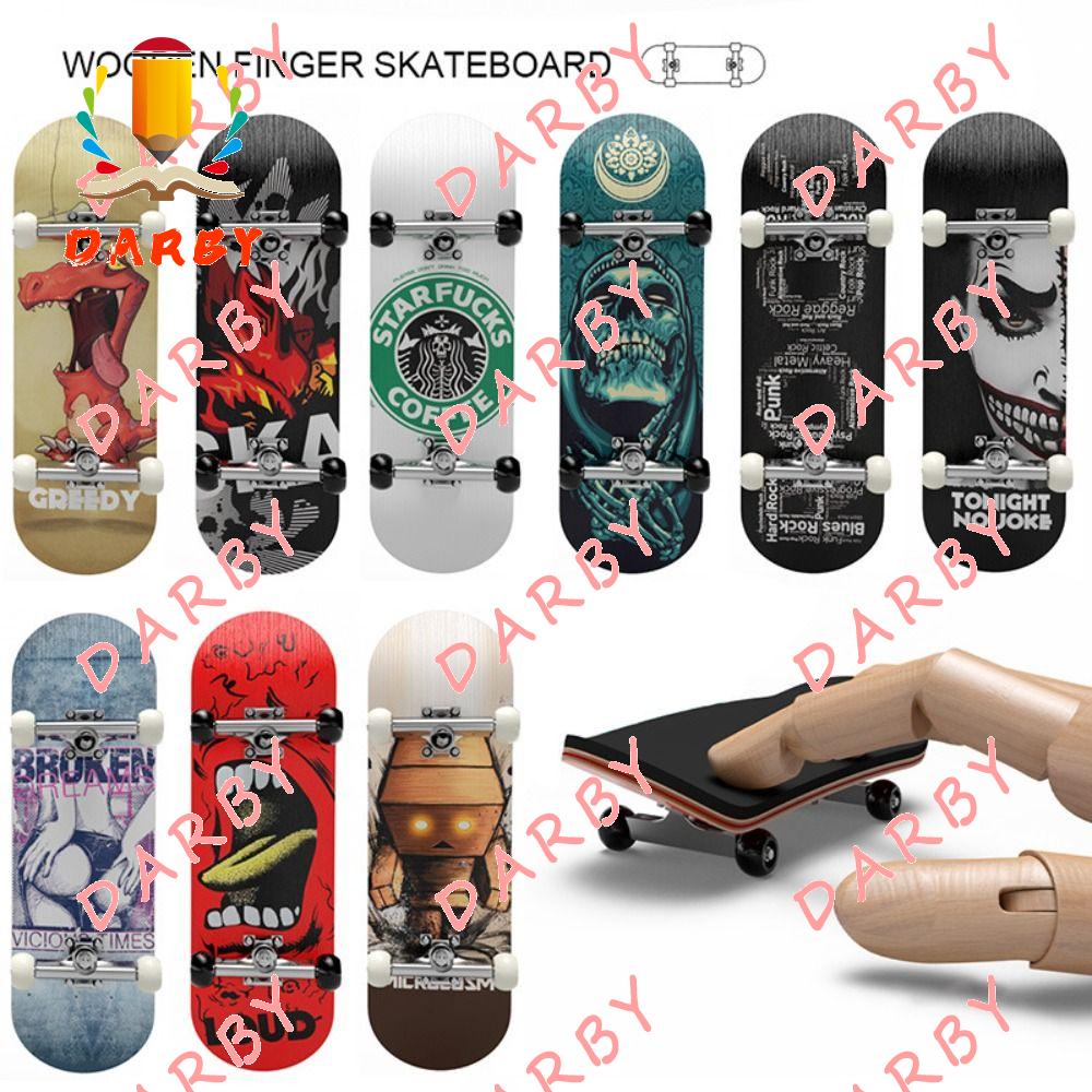 Darby手指滑板生日創新塑料迷你滑板仿真衝浪玩具桌面玩具專業滑板益智玩具手指衝浪板