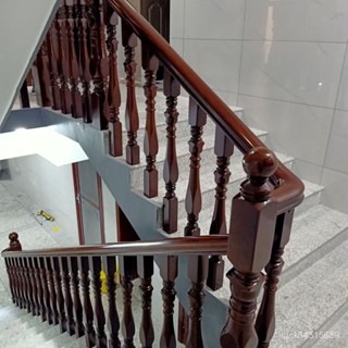廠傢直銷樓梯櫸木定製實木樓梯扶手大小立柱白坯踏步闆室內圍欄 CCMT