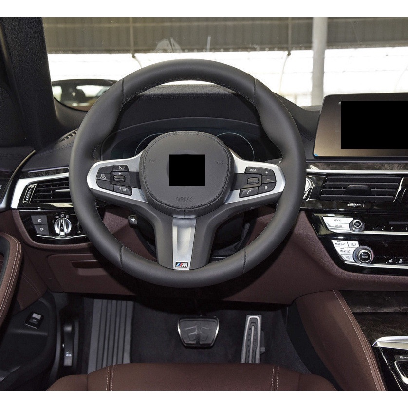 BMW寶馬5系 G30  G31 525M M5 升級高品質碳纖維翻毛皮方向盤蓋板飾件
