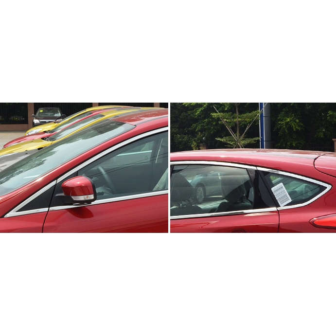 Focus MK3 MK3.5 不鏽鋼 車窗飾條，原廠車窗膠條老化 受傷 遮蓋