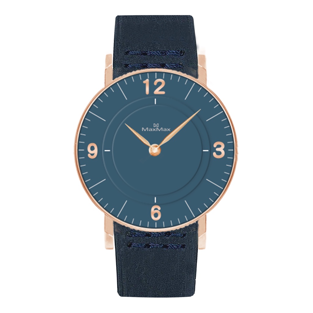 【大新竹鐘錶】MAX MAX  ｜質感極簡超薄都會時尚腕錶/藍 (MAS7039-4)