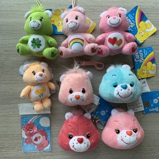 ❤Lika小舖❤現貨日本購入全新Care Bears彩虹熊愛心熊玩偶布偶娃娃零錢包鑰匙圈吊飾零錢包手指偶掛飾標籤燙印布貼