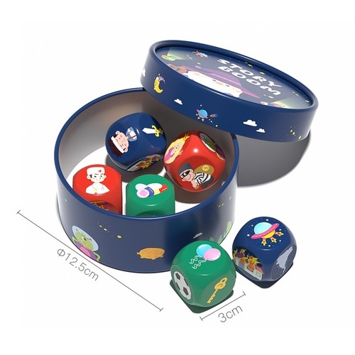 故事大爆炸 桌遊12.5cm 兒童益智桌遊訓練腦力想像力遊戲 現貨 木製玩具 寶寶語言表達能力木質玩具 說故事教具