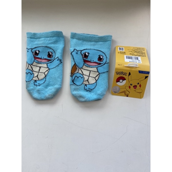 台灣製 寶可夢 傑尼龜  藍色直版襪 15-22公分