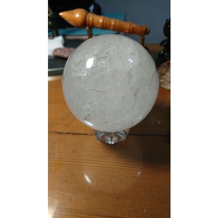 天然白水晶球 非鈦晶