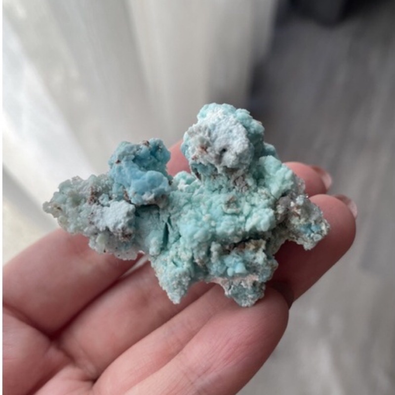 貴州 氟鋁石膏 共生 三水鋁 45g 藍色 淡紫色 天空藍 爆米花 石膏爆米花 氟氯石膏 原礦 原石