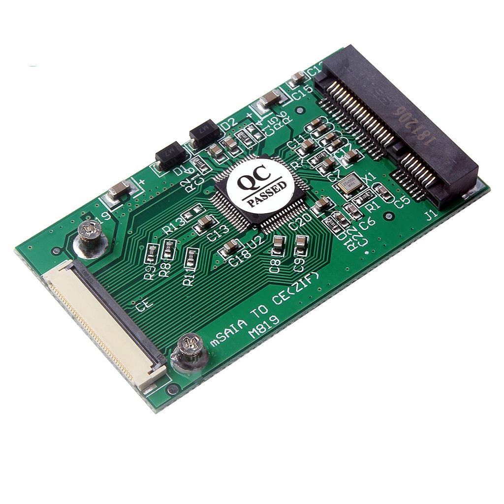 【】Mini Sata mSATA PCI-E SSD 轉 40pin 1.8 英寸 ZIF CE 轉換卡適用於 I