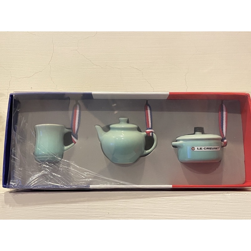 Le creuset 耶誕吊飾3入組（薄荷綠）全新