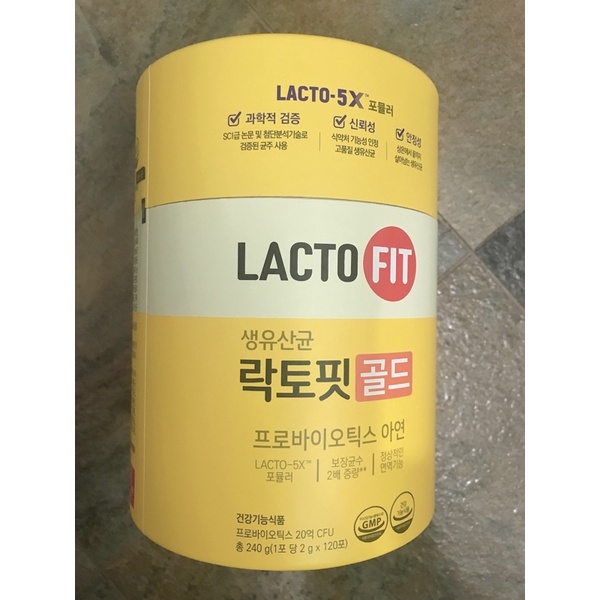 韓國 鍾根堂 益生菌 lacto fit 新升級 5X版（2g*120包/罐）大容量 乳酸菌 lacto-fit 鐘根堂