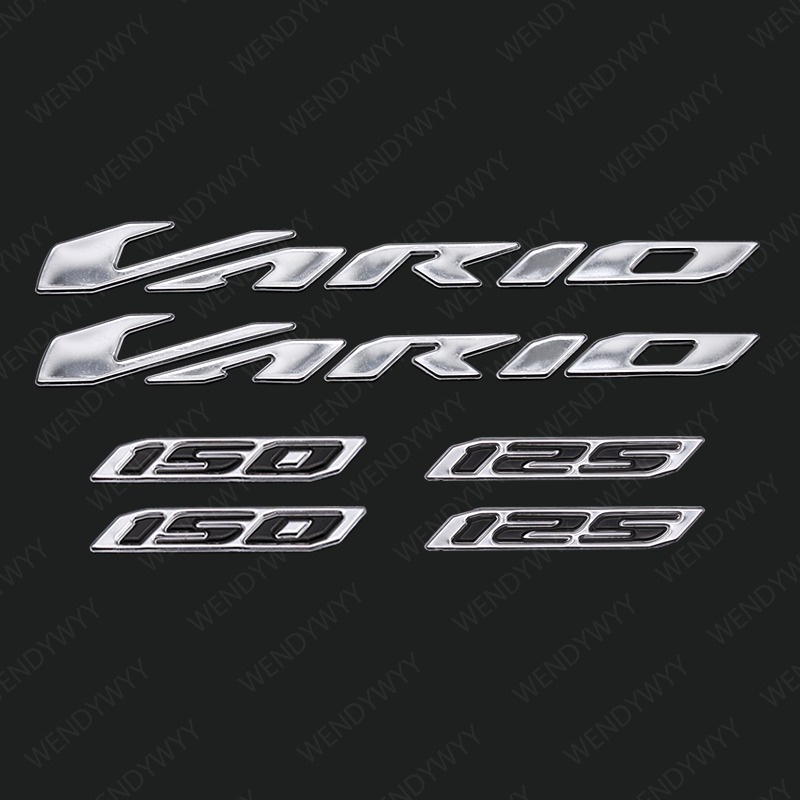 HONDA 本田 Vario 125 或 150 貼紙三維標誌鉻金紅色黑色藍色左右摩托車車身裝飾