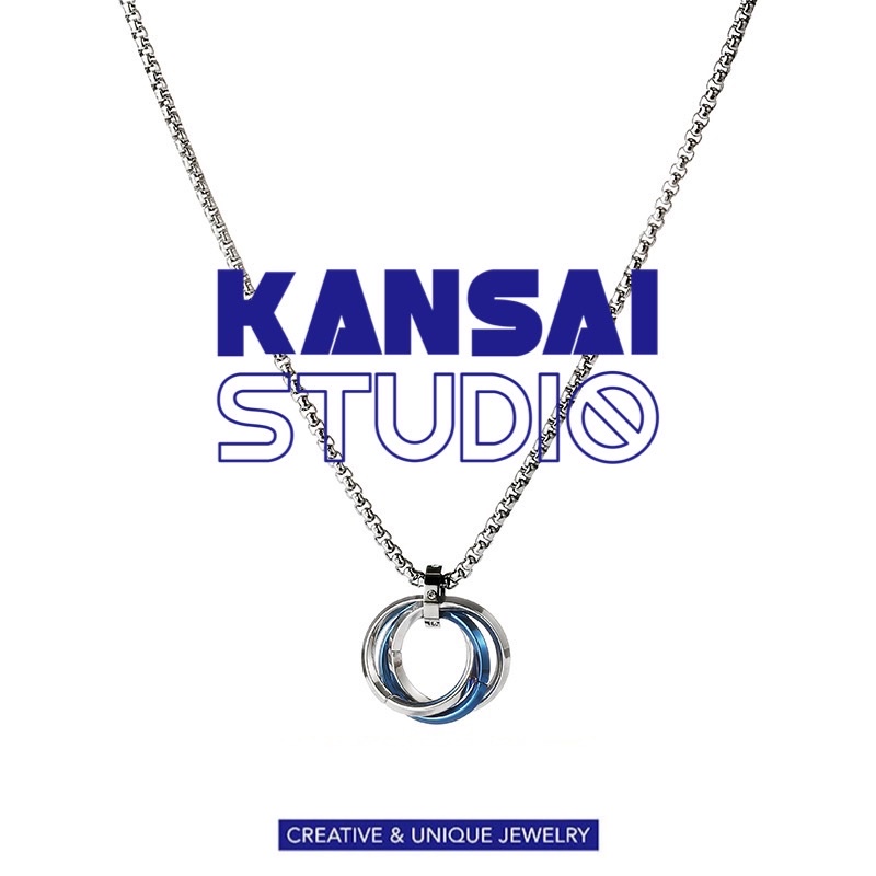 KANSAI 小眾高級感項鍊男潮衛衣毛衣鏈男款男士鍊子吊墜男生配飾女