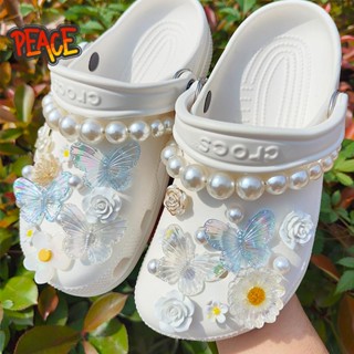 原色部落👟crocs裝飾鞋釦 鞋面配飾 小紅書洞洞鞋釦 珍珠鞋配件diy 變色蝴蝶