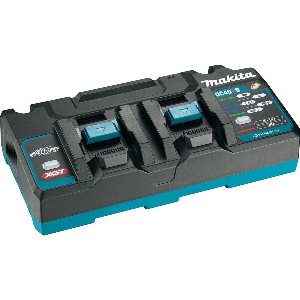 【欣瑋】 Makita 附保卡 牧田 DC40RB 雙充 雙口充 40V 充電器 原廠 快速充 滑軌式